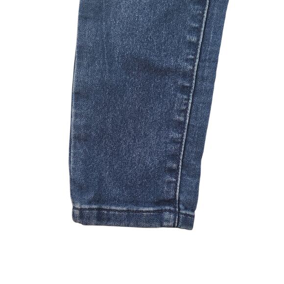 Gap Jeans Kids XS Stretch Slim Denim Elastic Waist Dark Wash Faded Drawstring - Picture 7 of 11